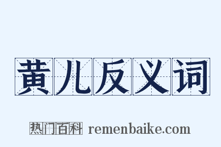 黄儿反义词是什么意思的图片
